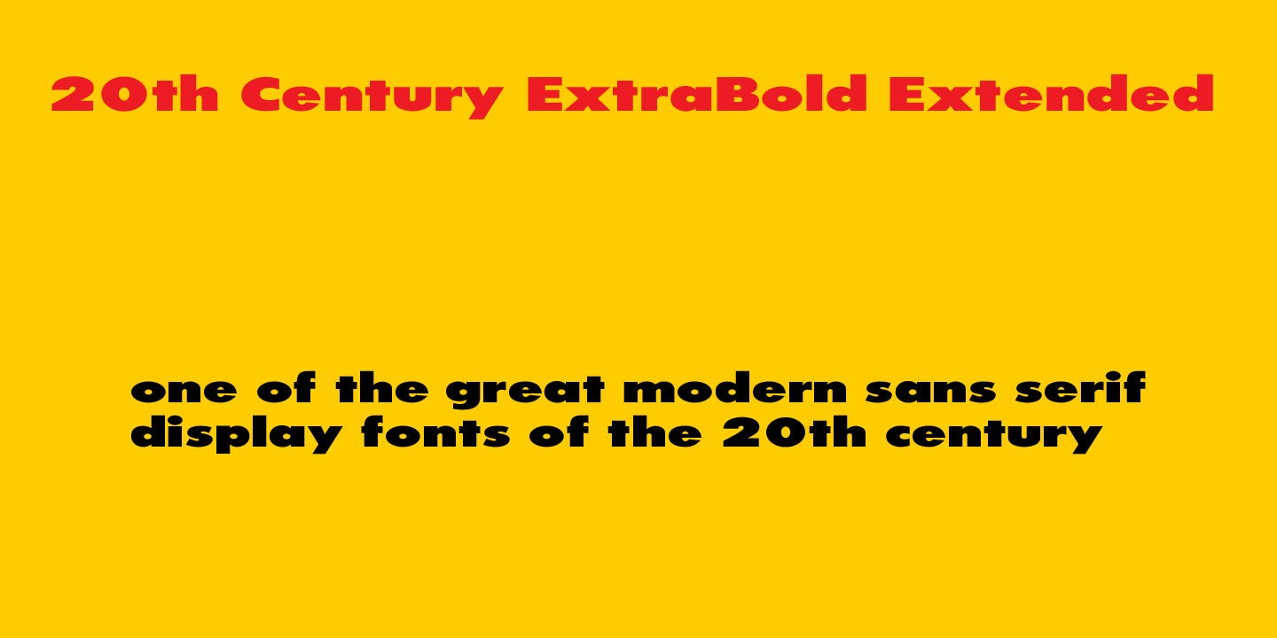 20th Century ExtraBold Extended