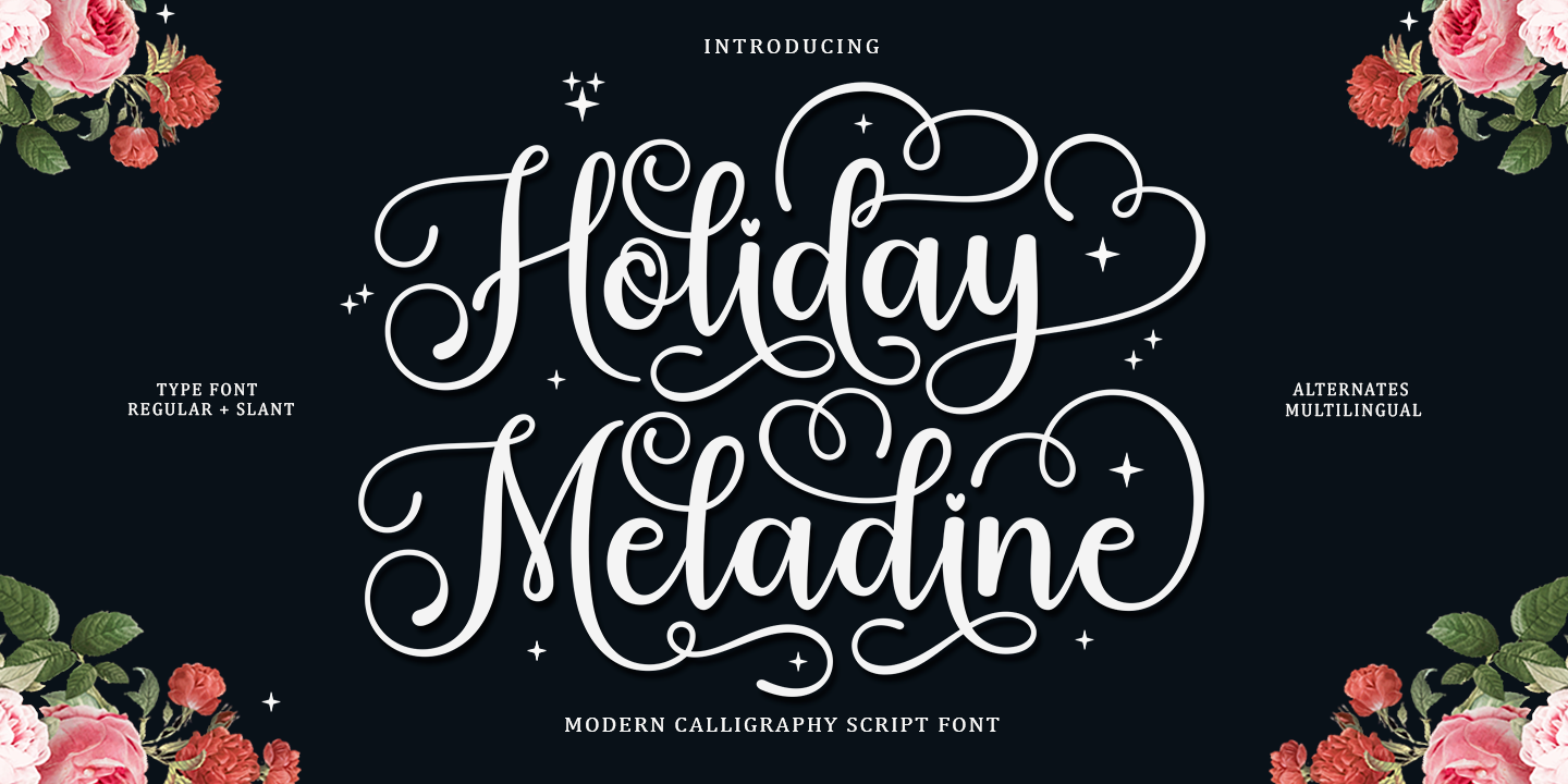 Image of Holiday Meladine Regular Font