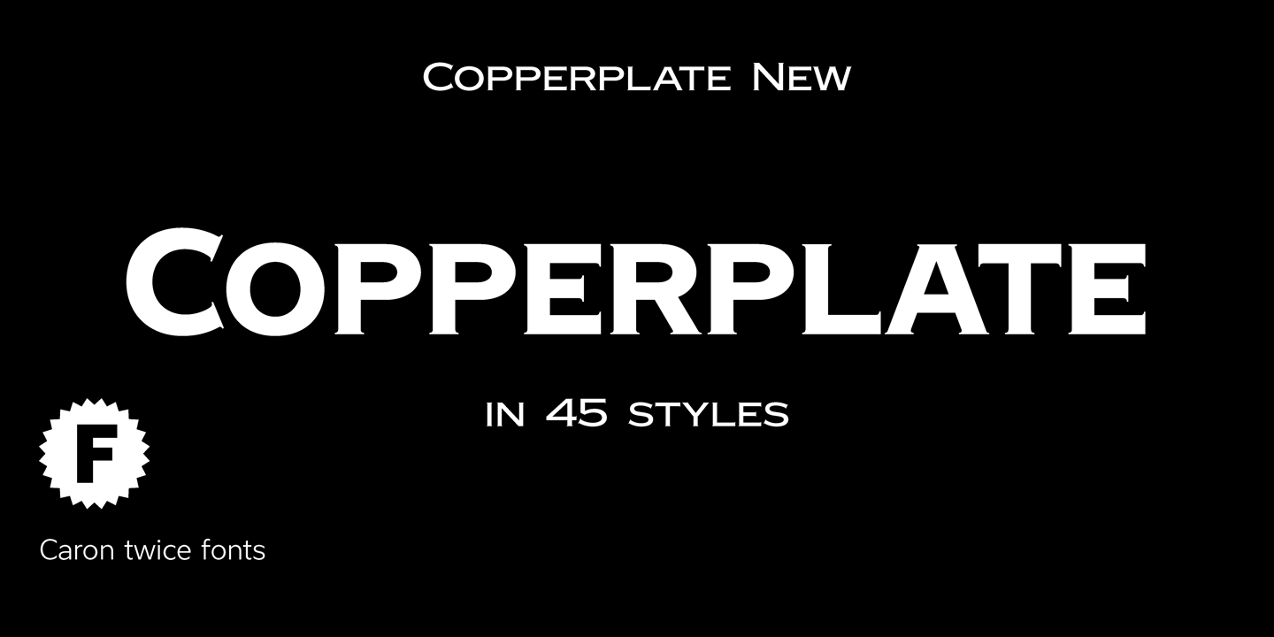 Image of Copperplate New Hairline Condensed Font