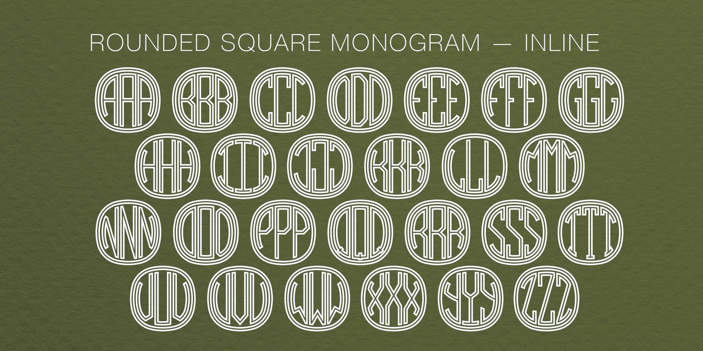 Rounded Square Monogram