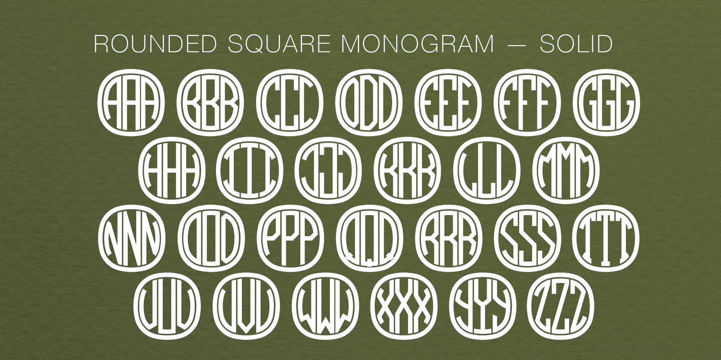 Rounded Square Monogram