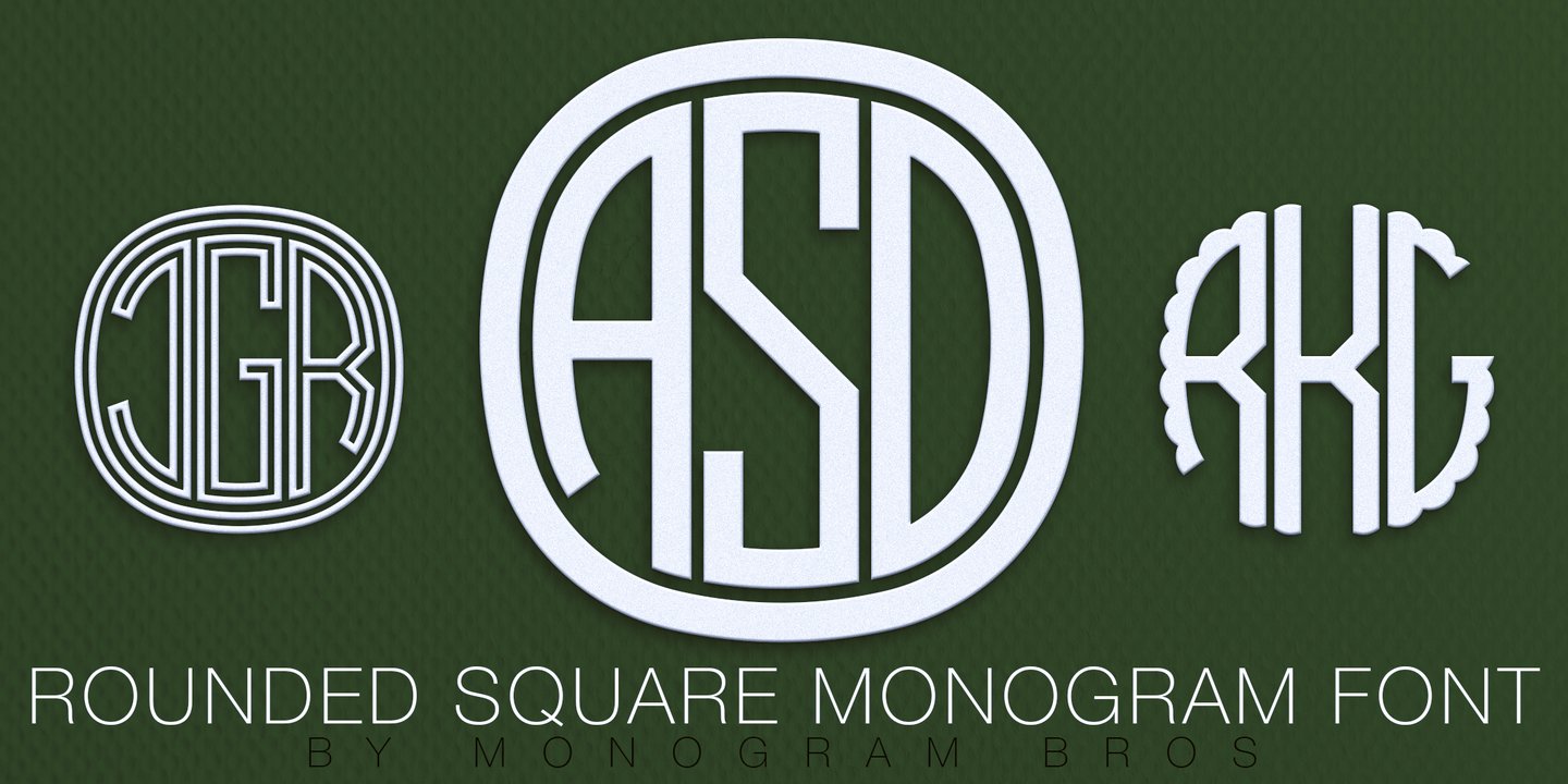 Rounded Square Monogram