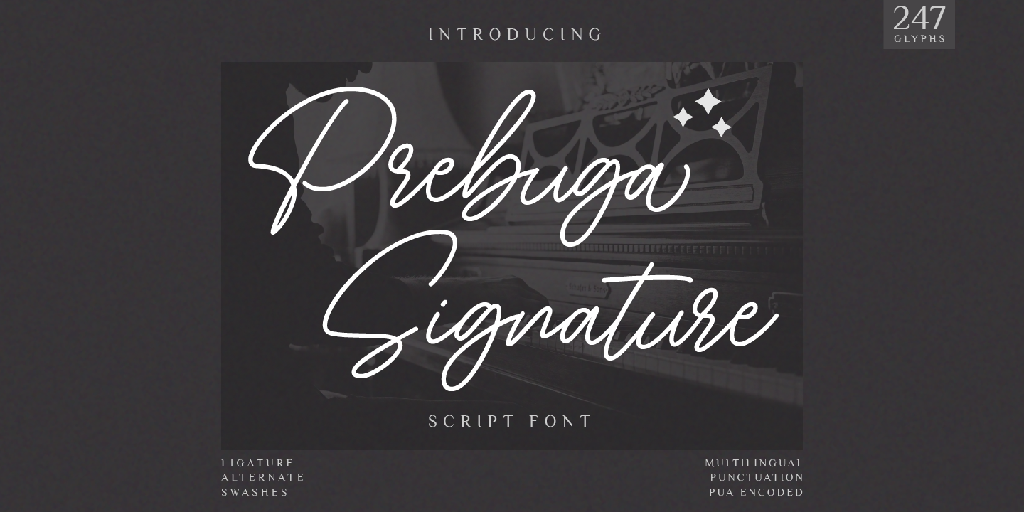 Image of Prebuga Signature Font