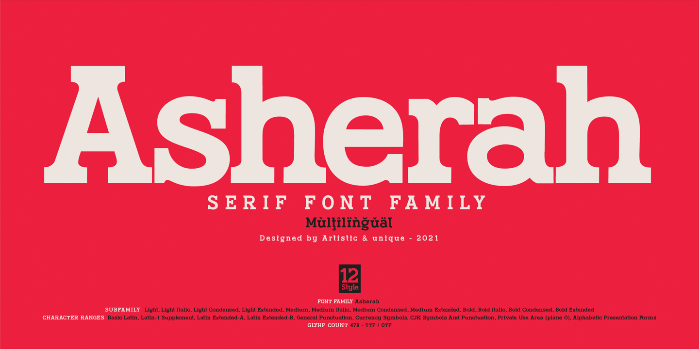 Image of Asherah Light Condensed Font