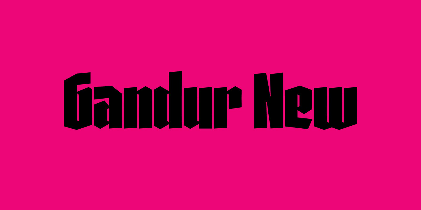 Image of Gandur New Bold Font
