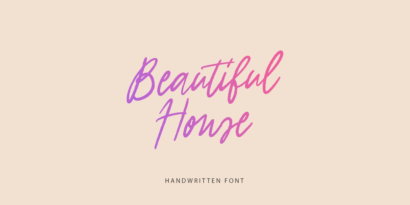 Image of Beautiful House Regular font
