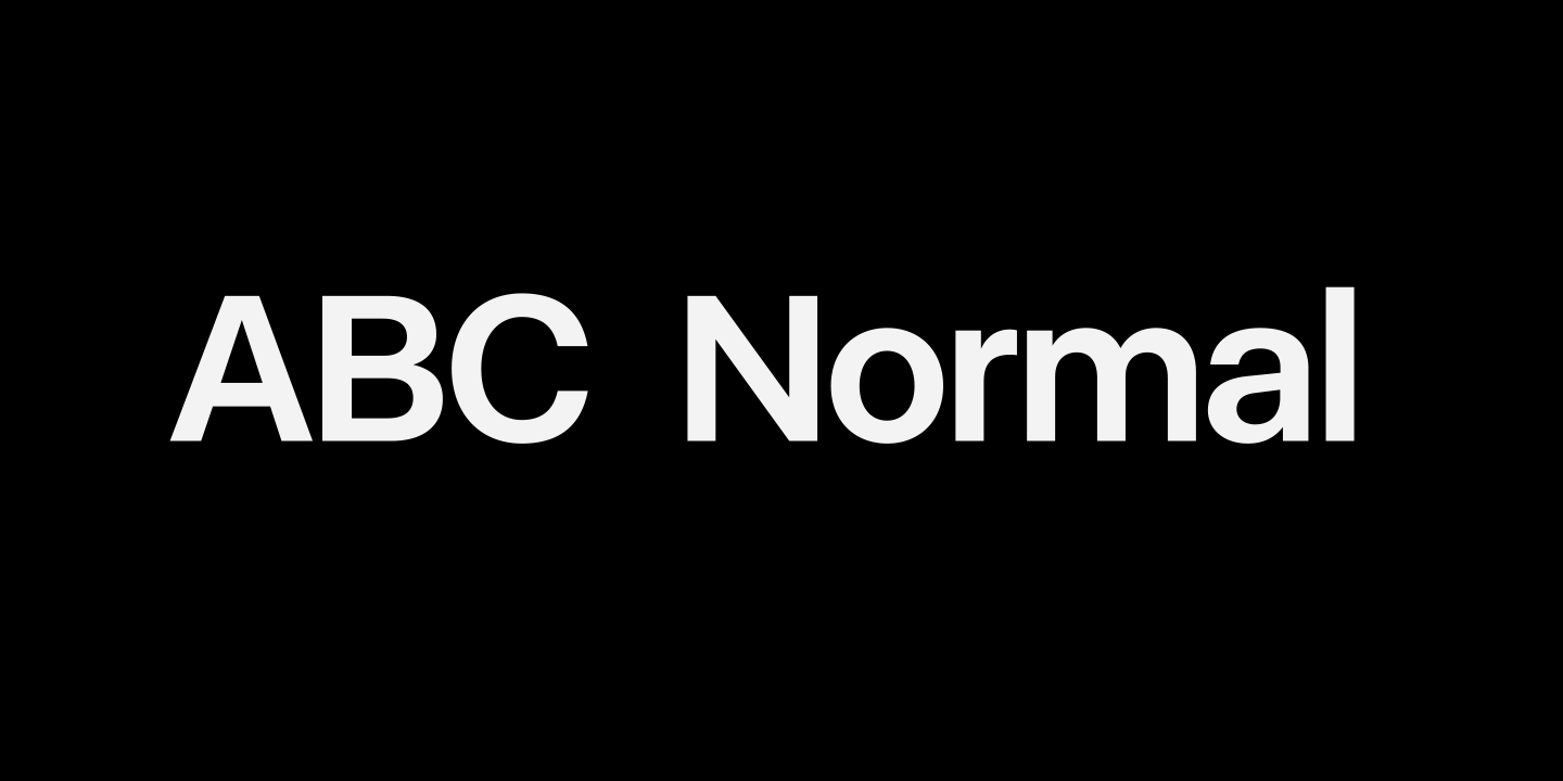 Image of ABC Normal White Font