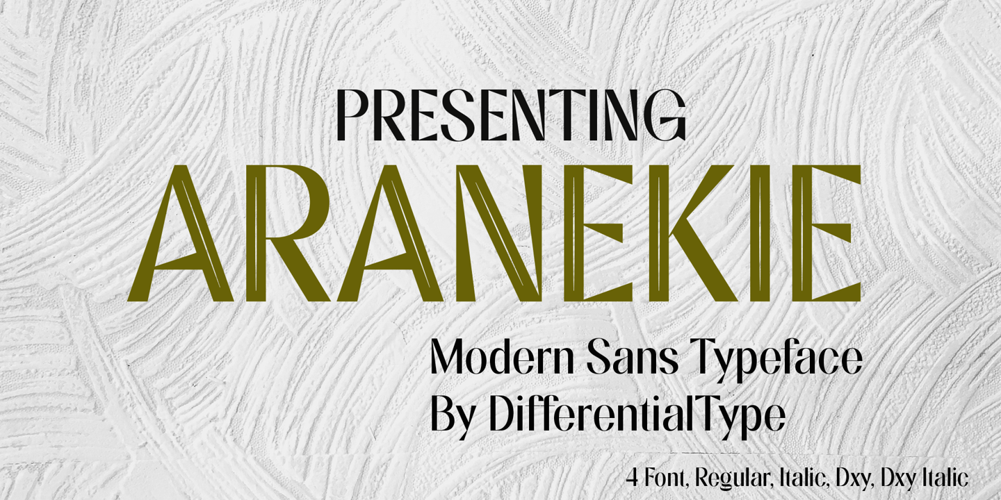 Image of Aranekie Italic Dxy font