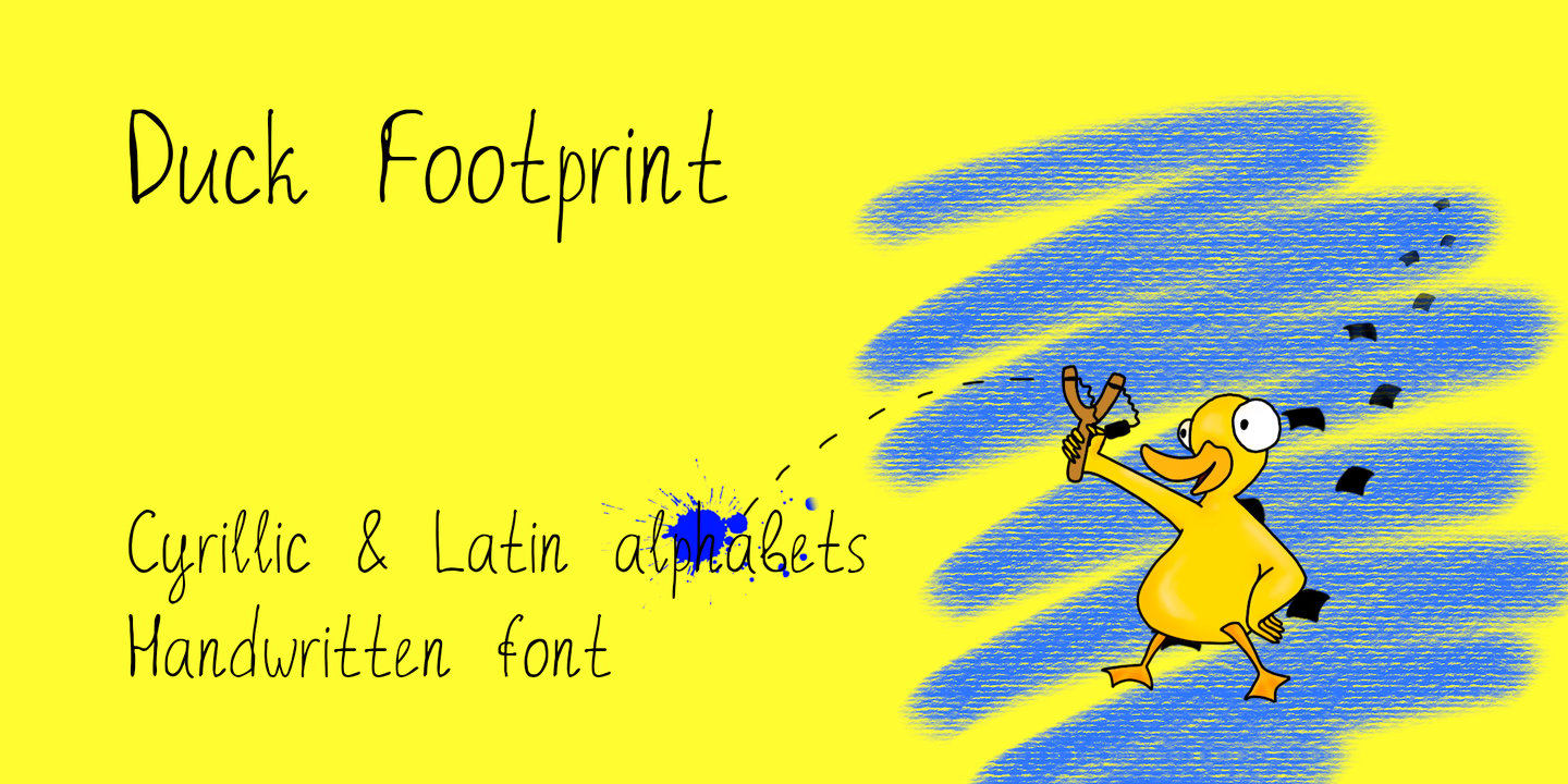 Image of Duck Footprint Bold Font