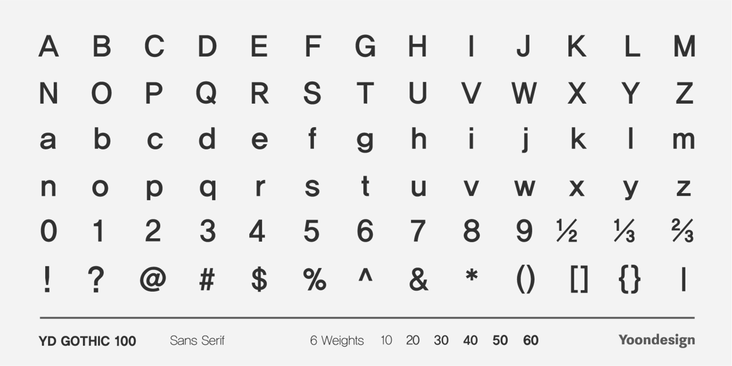 YDGothic 100 Pro