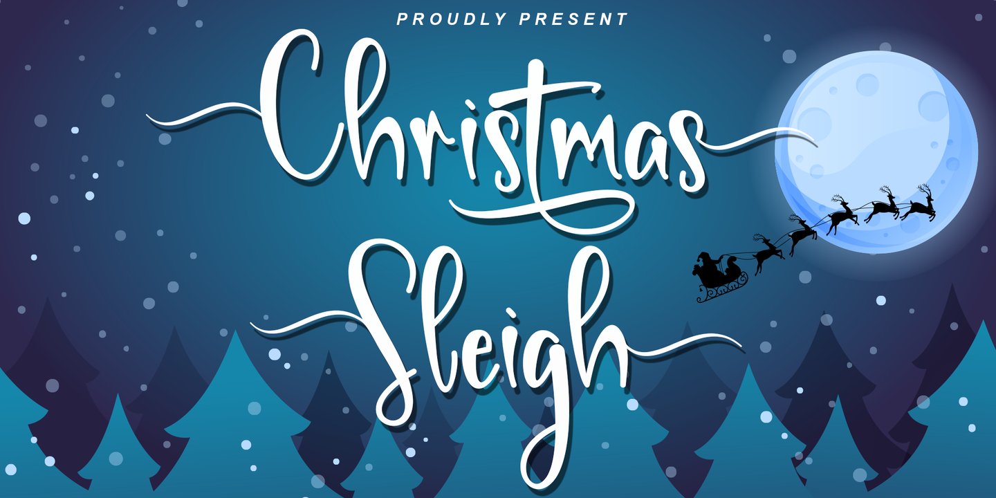 Image of Christmas Sleigh Font
