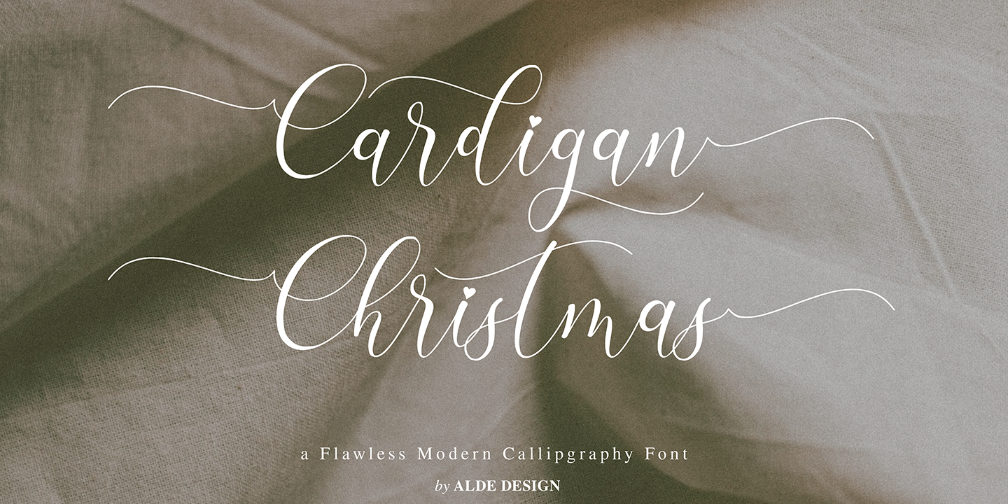 Image of Cardigan Christmas Regular Font