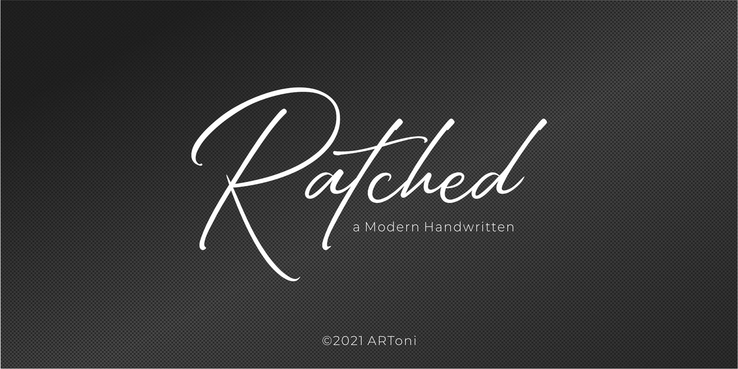 Image of Ratched Signature Font