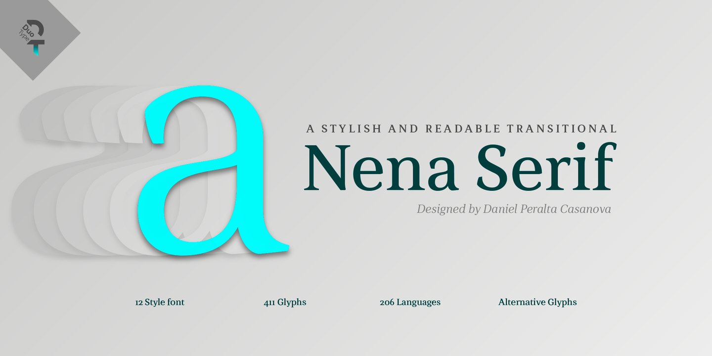 Image of Nena Serif Light font
