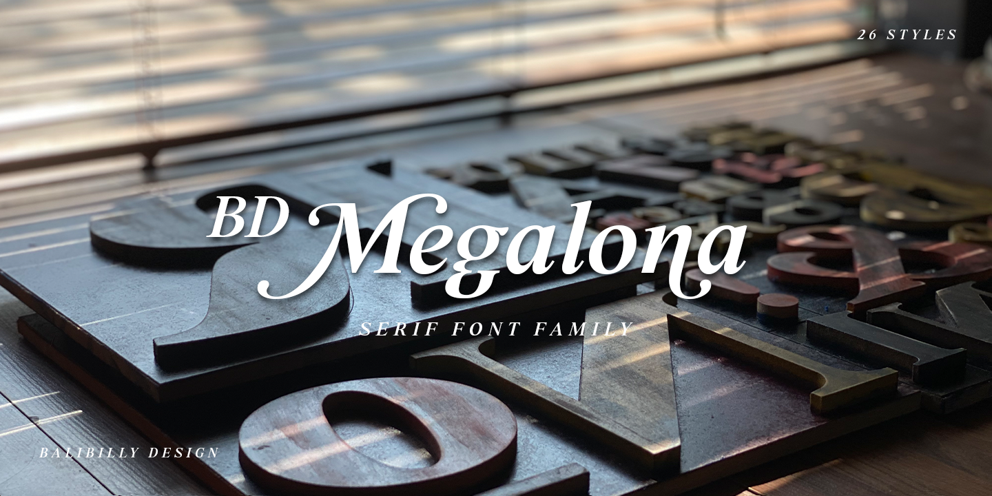 Image of BD Megalona Thin Font