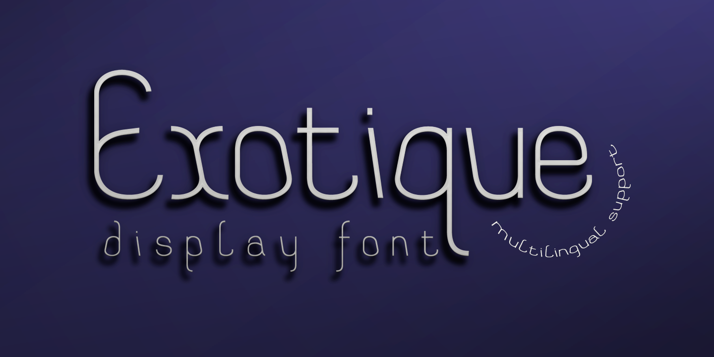 Image of Exotique Regular Font