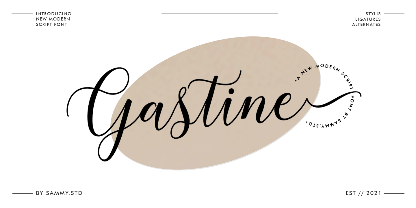 Image of Gastine Script Regular Font