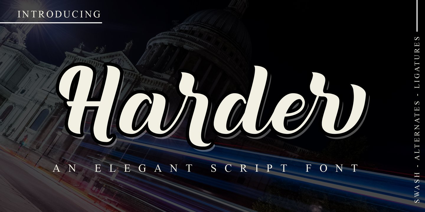 Image of Harder Regular font