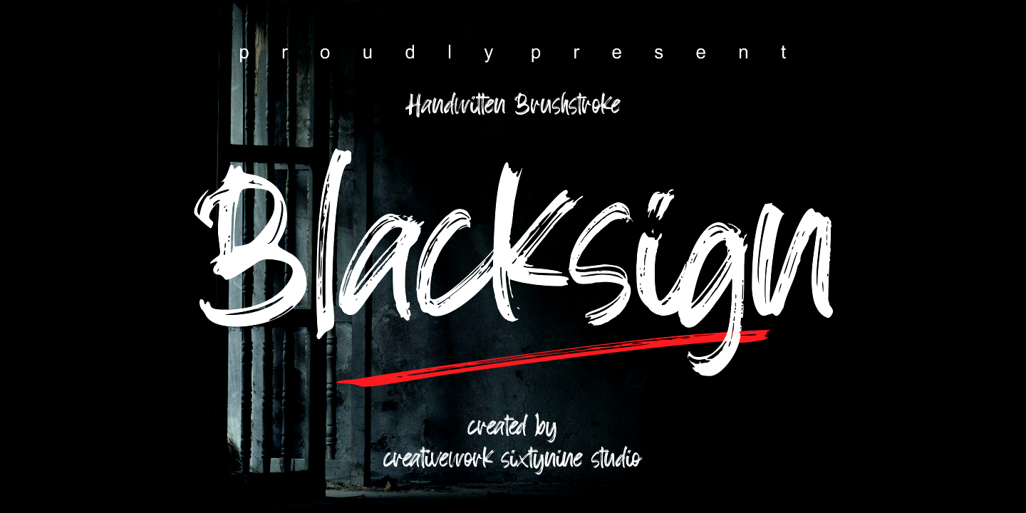 Image of Blacksign Regular font