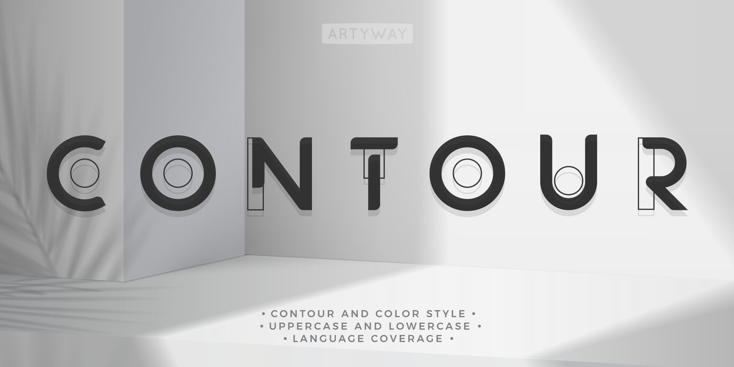 Image of Contourism Color font