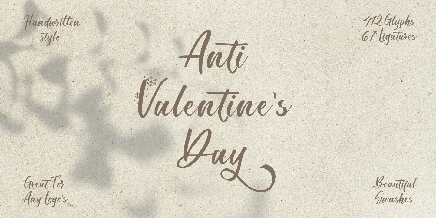Image of Anti Valentines Day Regular Font