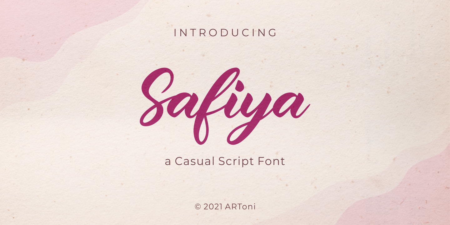 Image of Safiya Script Font
