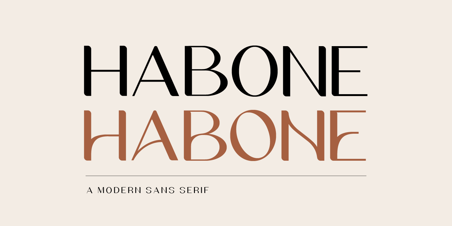Image of Habone Regular Font