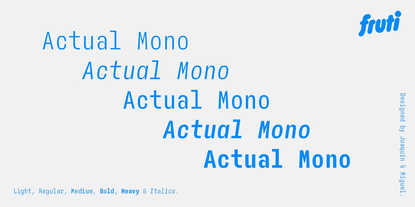 Actual Mono Heavy Italic