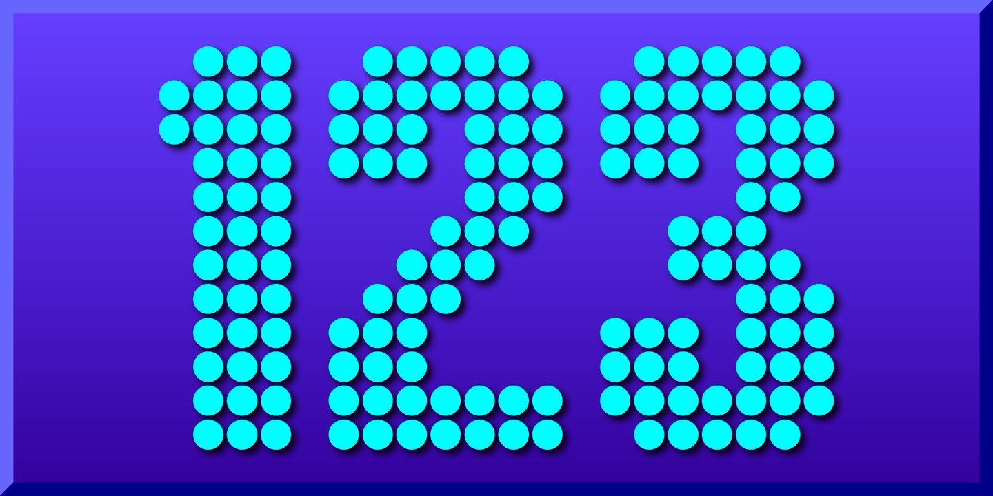 Display Dots Three Sans