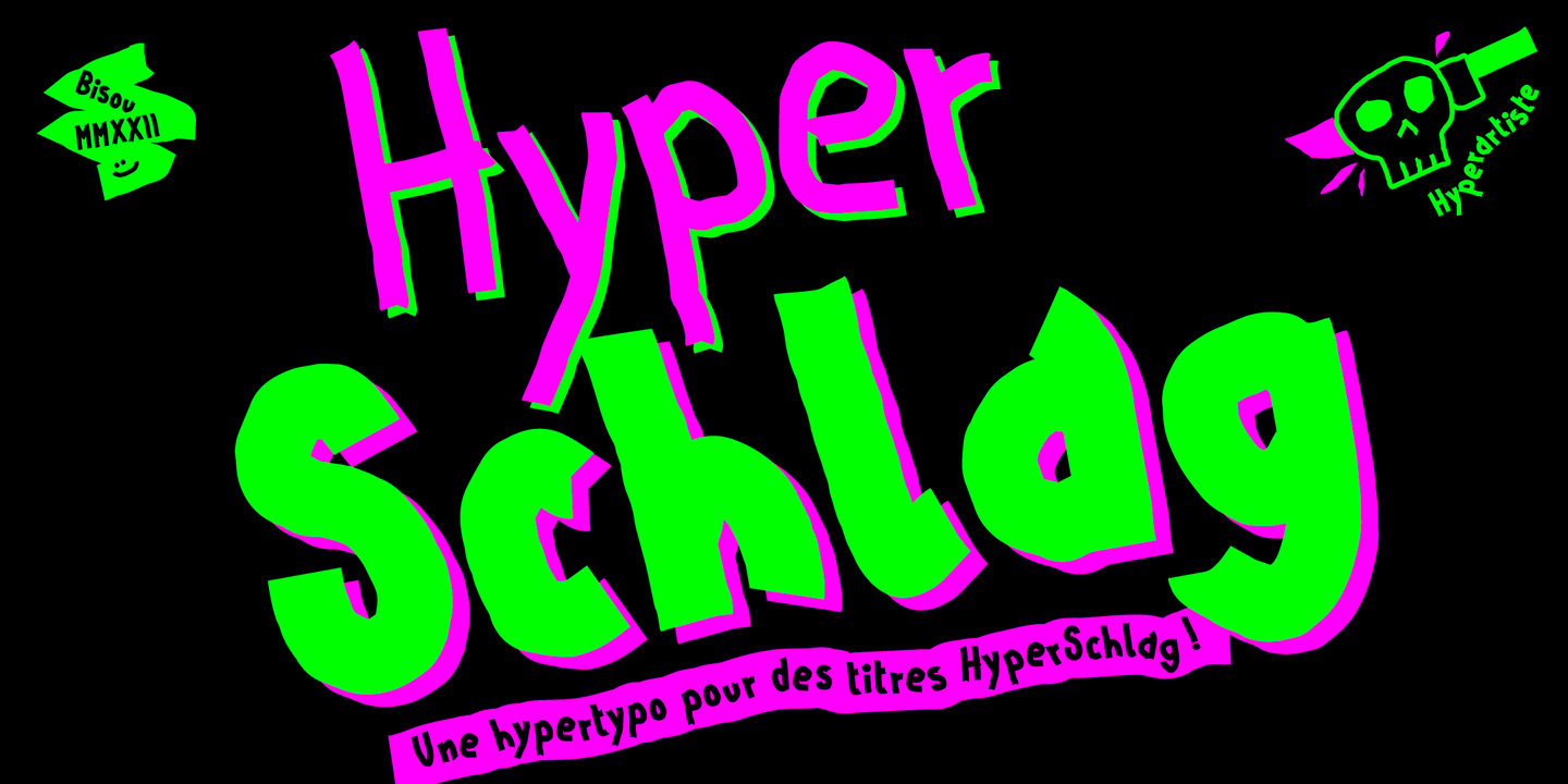Image of Hyper Schlag Regular Font