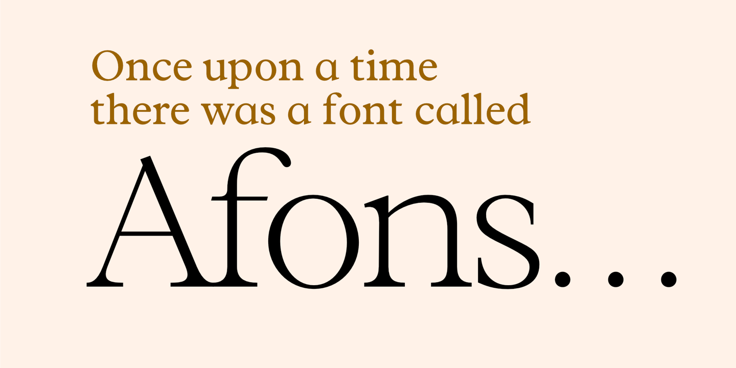 Image of Afons Infant Medium Font