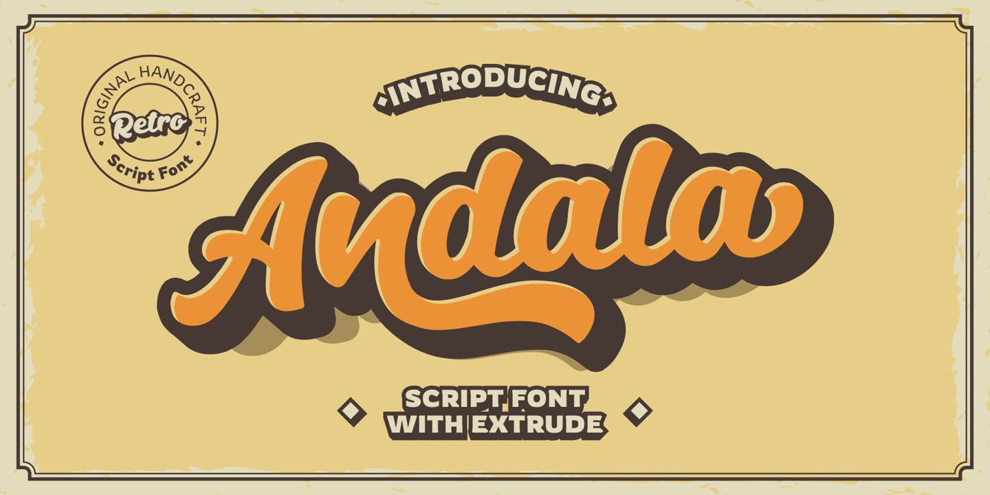 Image of Andala Script Regular Font