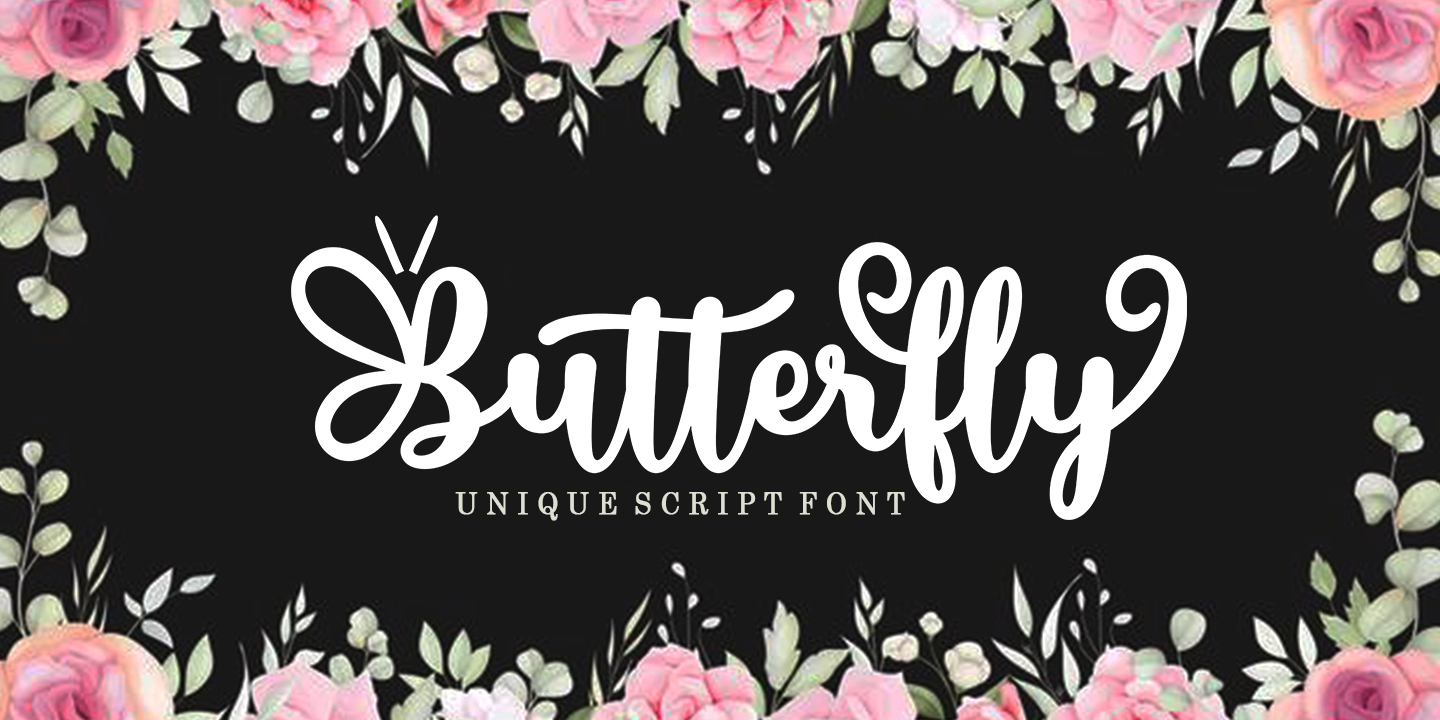 Image of Butterfly Script Regular Font