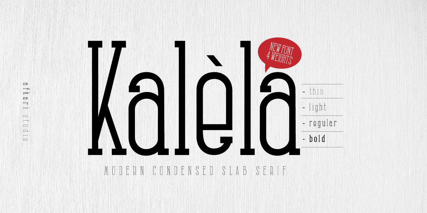 Image of Kalela Slab Thin Font