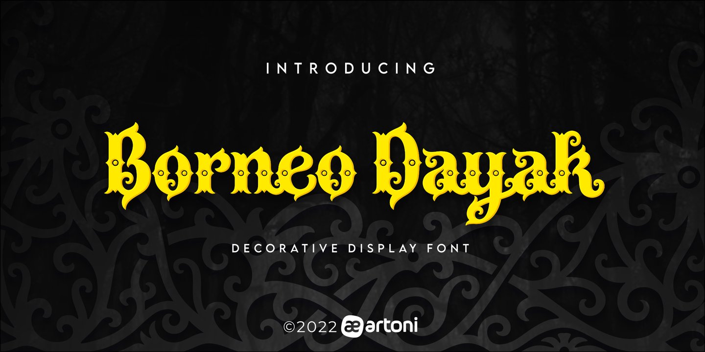 Image of Borneo Dayak Font
