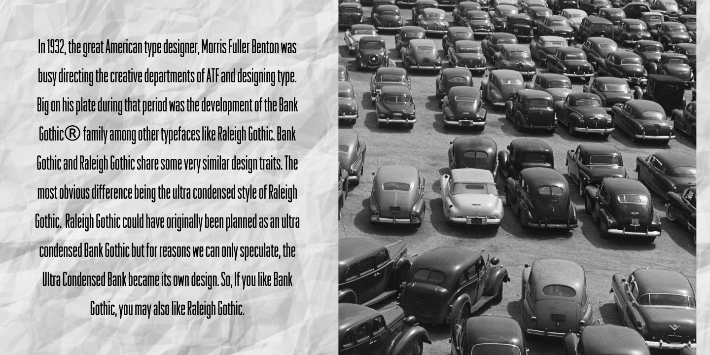 Raleigh Gothic Condensed