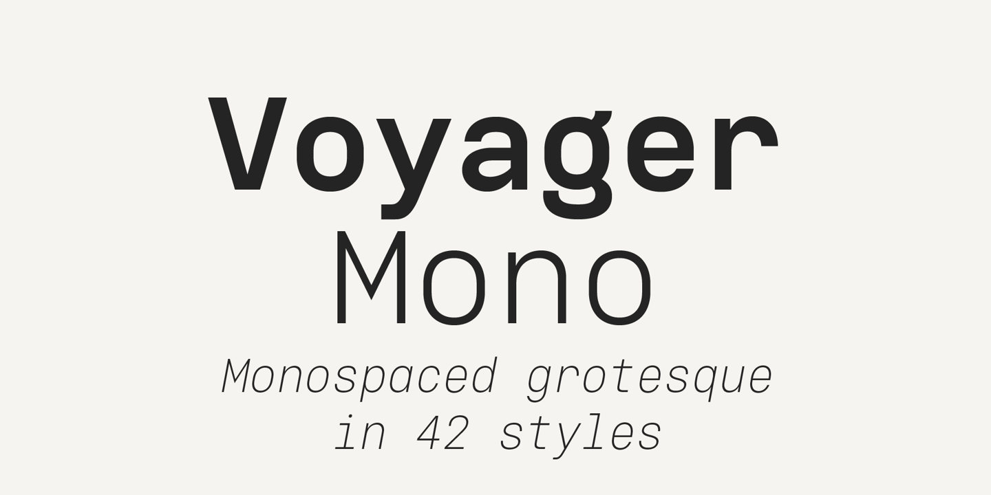 Image of Voyager Mono Font