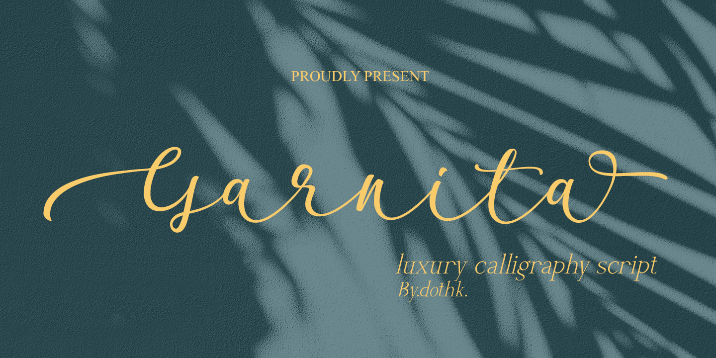 Image of Garnita Script Regular font