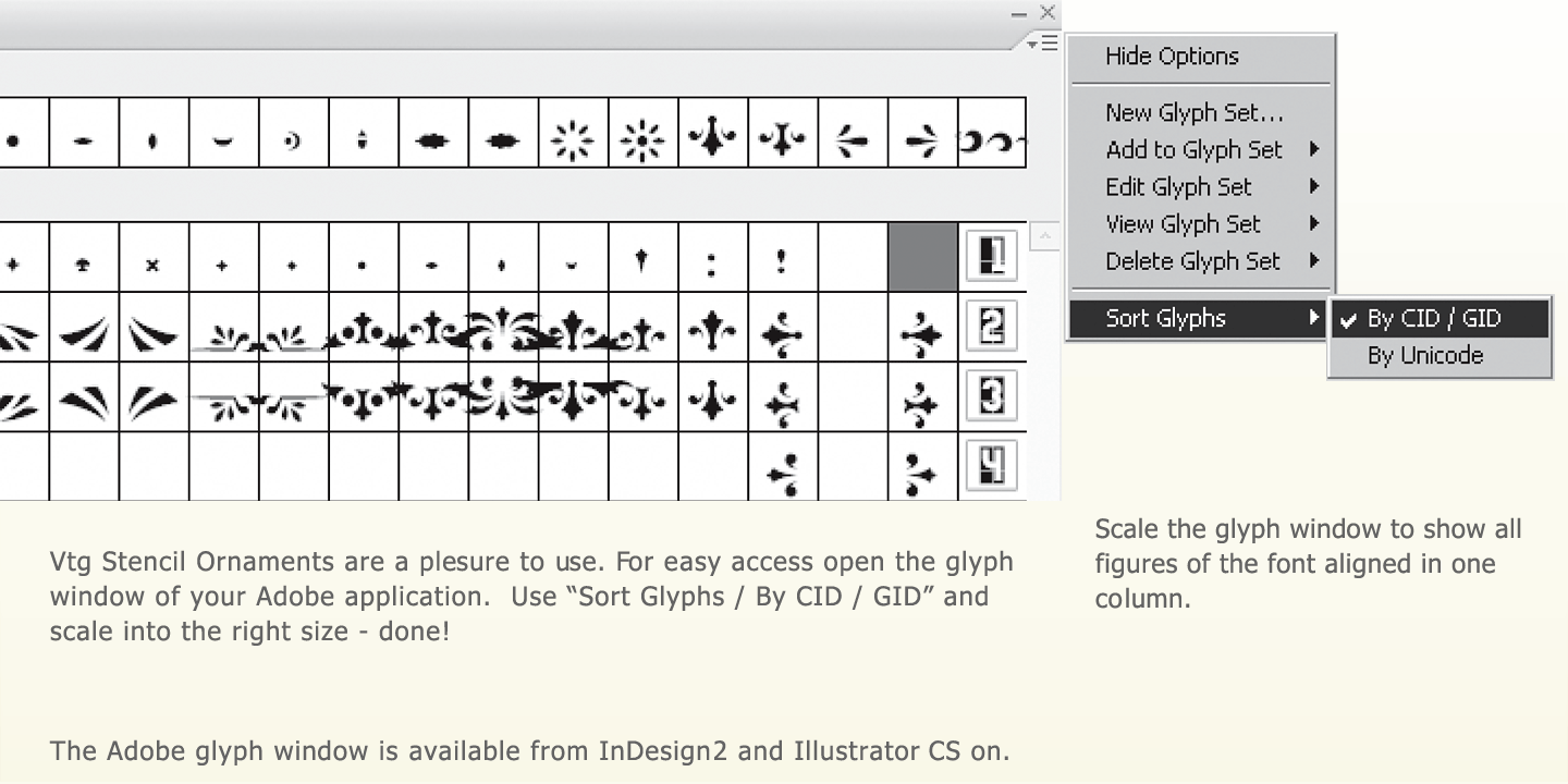 Vtg Stencil Ornaments A™