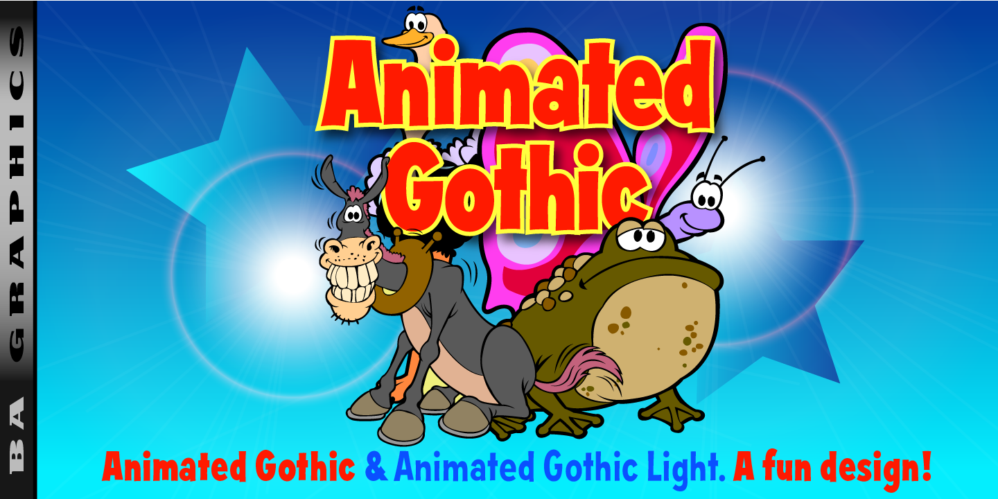 Image of Animated Gothic Light Font