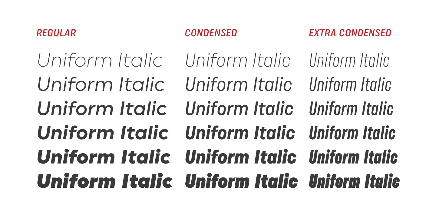 Uniform Italic™