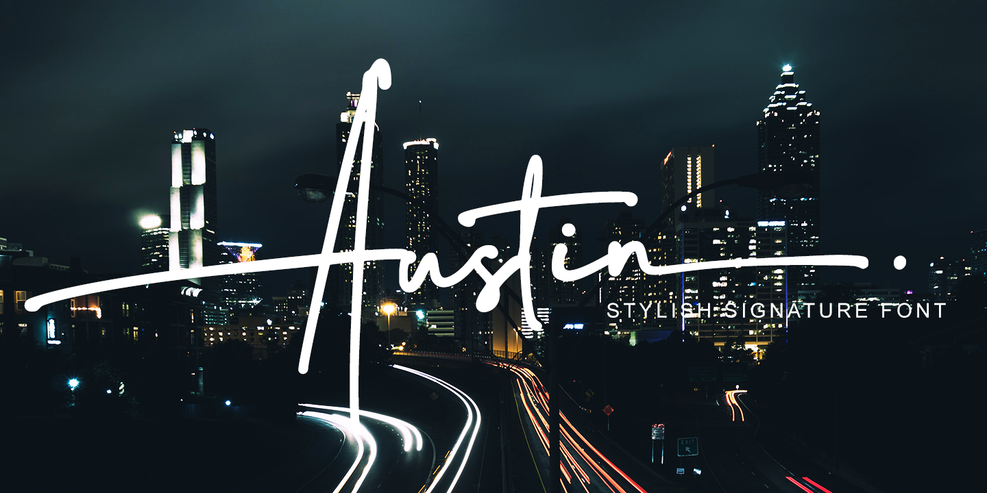 Image of Austin Signature font Font