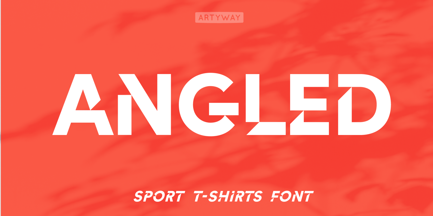 Image of Angled Regular Font