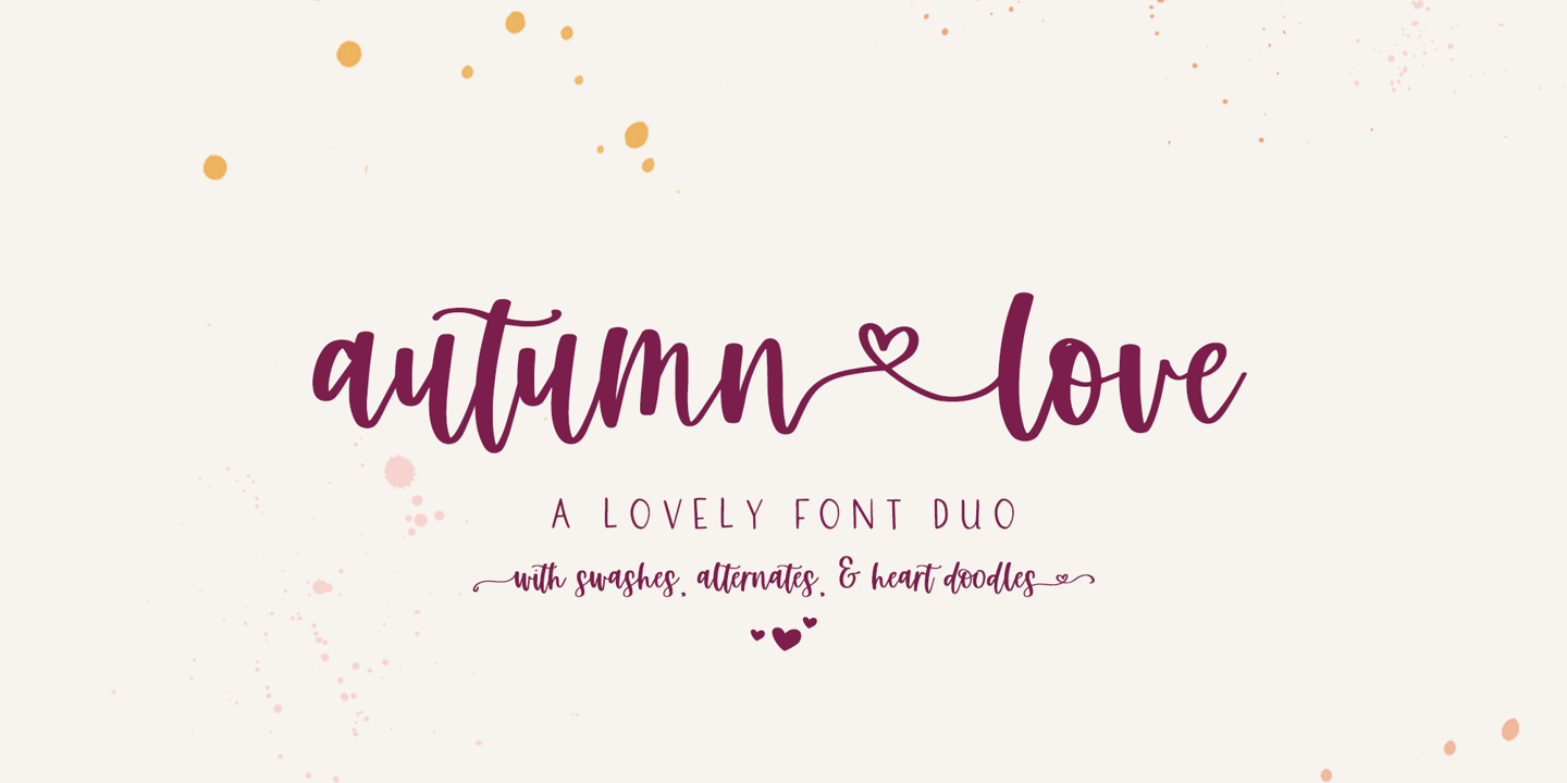 Image of Autumn Love Script Font