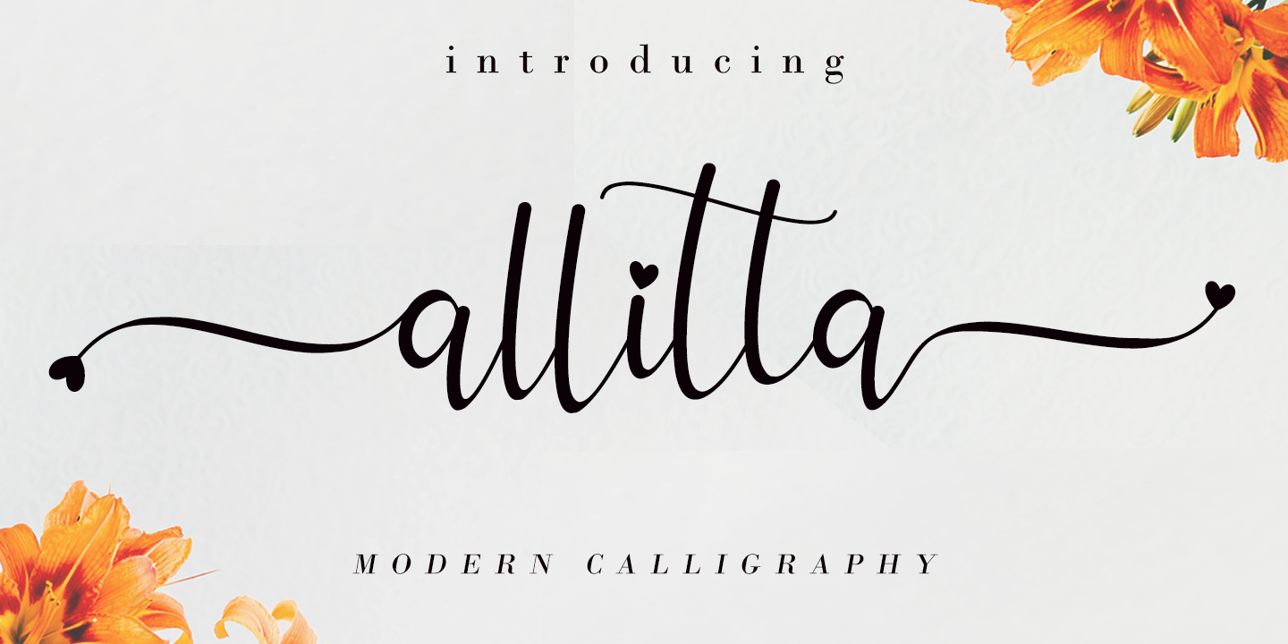 Image of Allitta Calligraphy Font