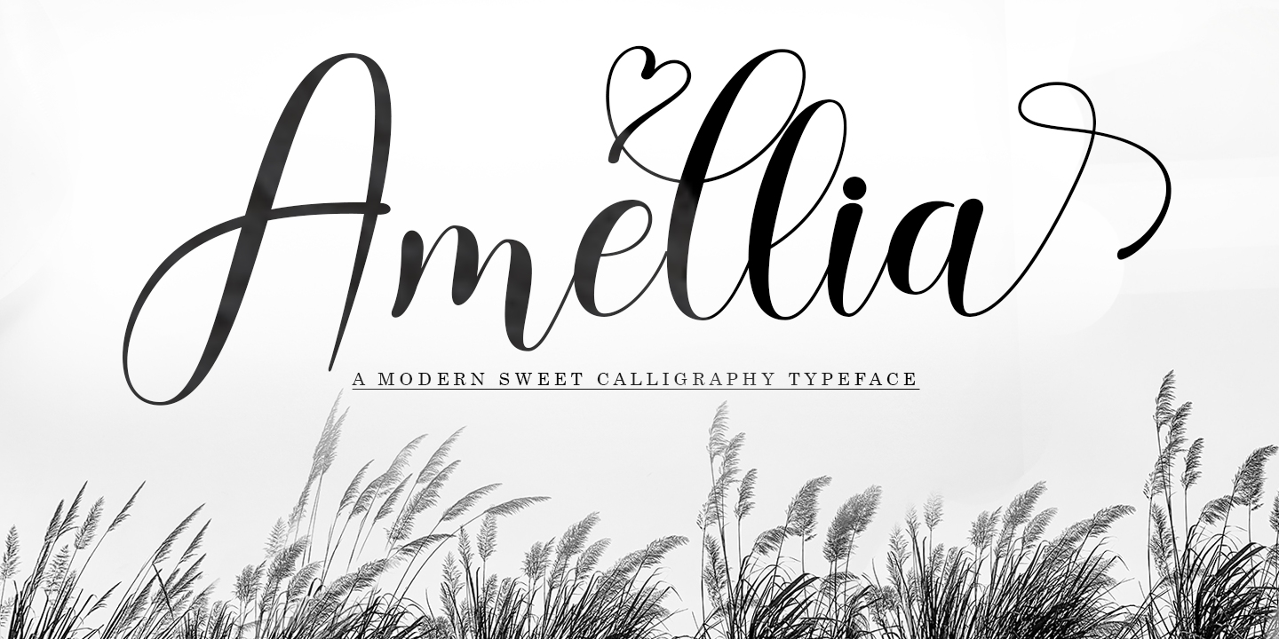 Image of Amellia Script Regular Font