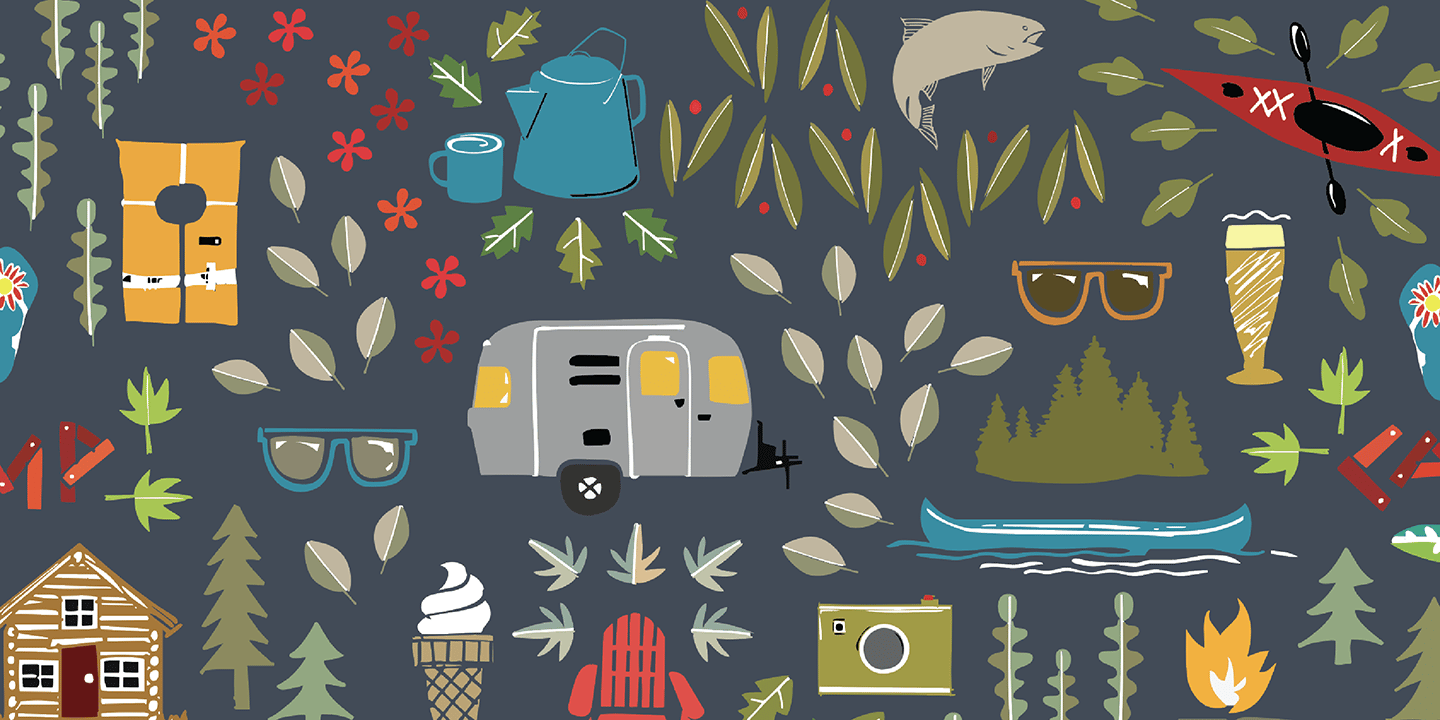 Lake Vacation Doodles