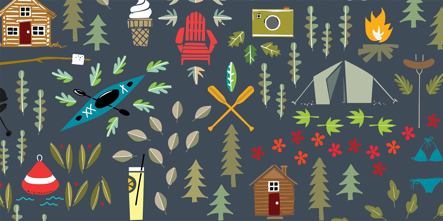 Lake Vacation Doodles