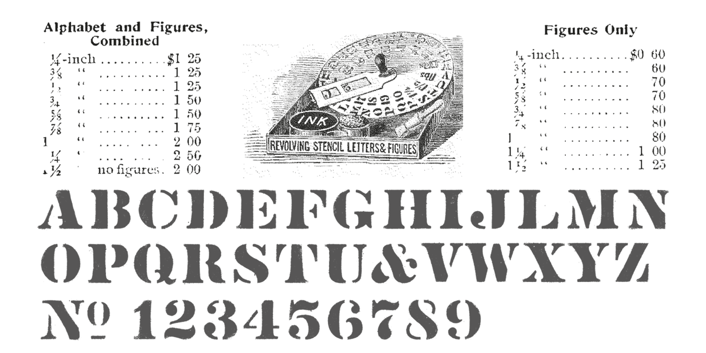 Vtg Stencil US No 4™