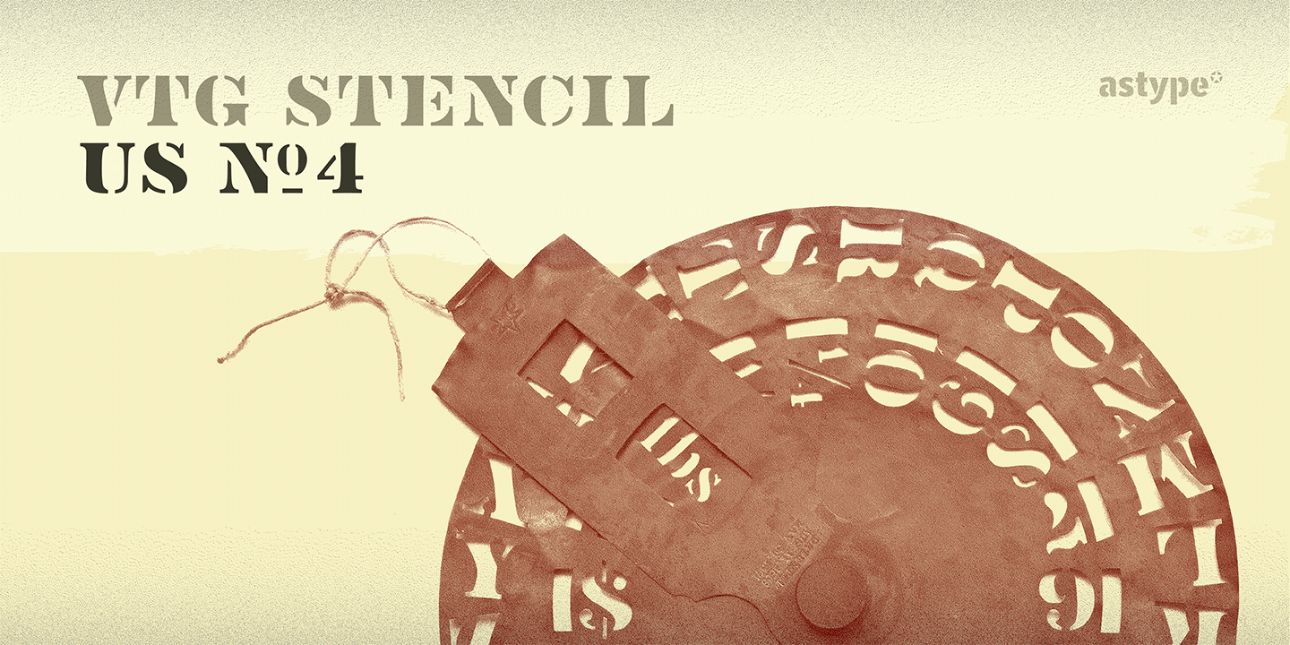Vtg Stencil US No 4™